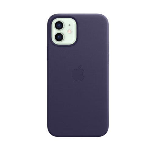 iPhone 12 & 12 Pro Leather Case with MagSafe — Deep Violet