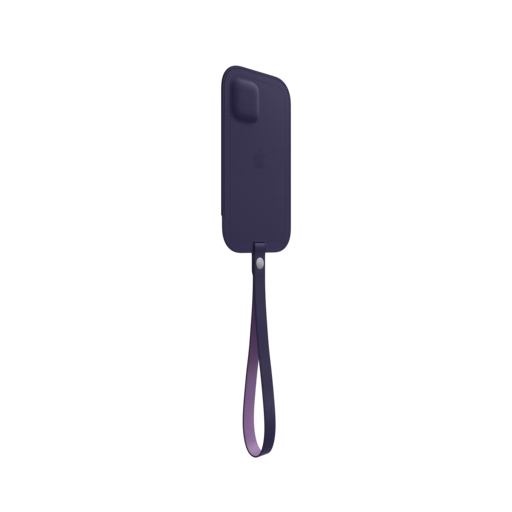iPhone 12 mini Leather Sleeve with MagSafe — Deep Violet