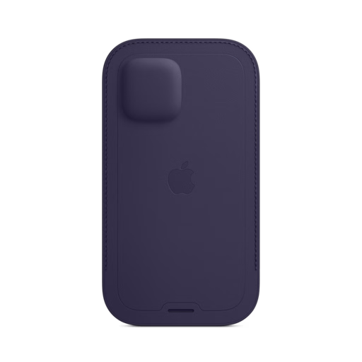 iPhone 12 & 12 Pro Leather Sleeve with MagSafe — Deep Violet