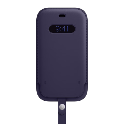iPhone 12 & 12 Pro Leather Sleeve — Deep Violet iPhone 12 & 12 Pro Leather Sleeve — Deep Violet