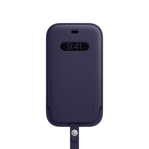 iPhone 12 & 12 Pro Leather Sleeve — Deep Violet iPhone 12 & 12 Pro Leather Sleeve — Deep Violet