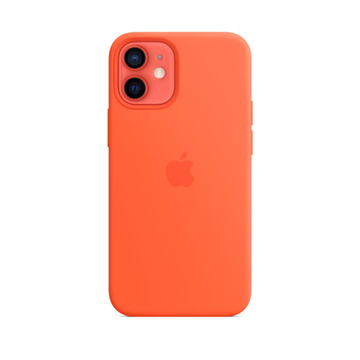 iPhone 12 mini Silicone Case with MagSafe — Electric Orange