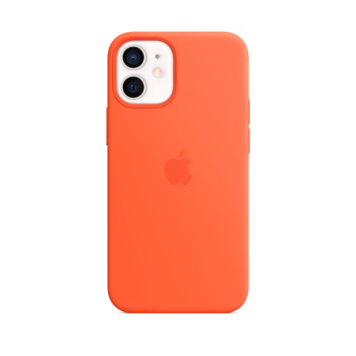 iPhone 12 mini Silicone Case with MagSafe — Electric Orange