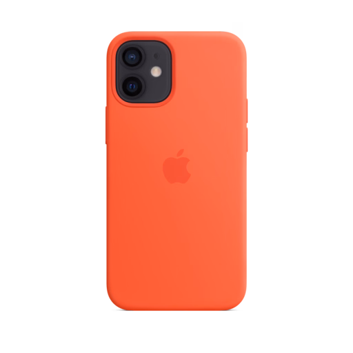 iPhone 12 mini Silicone Case with MagSafe — Electric Orange