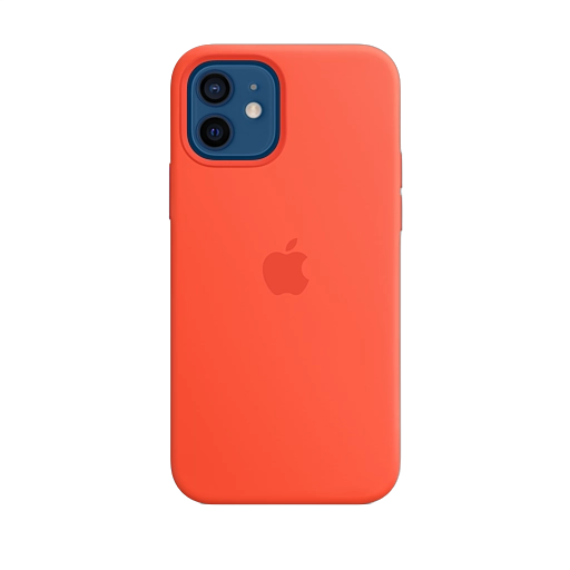 iPhone 12 & 12 Pro Silicone Case — Electric Orange iPhone 12 & 12 Pro Silicone Case — Electric Orange