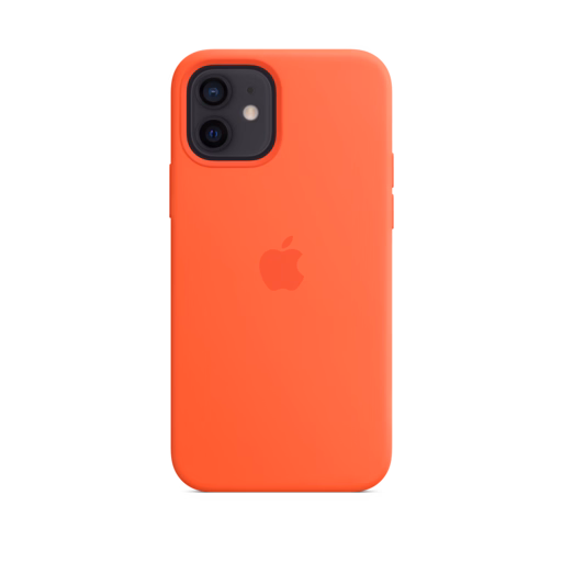 iPhone 12 & 12 Pro Silicone Case with MagSafe — Electric Orange