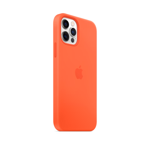 iPhone 12 & 12 Pro Silicone Case with MagSafe — Electric Orange