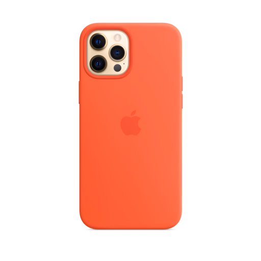 iPhone 12 Pro Max Silicone Case with MagSafe — Electric Orange