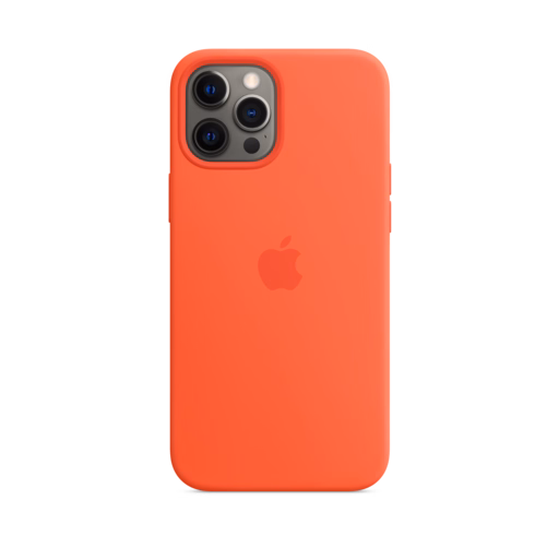 iPhone 12 Pro Max Silicone Case with MagSafe — Electric Orange