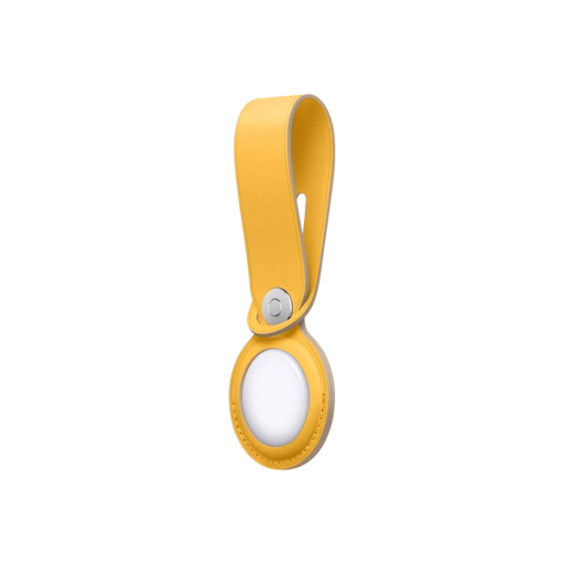 AirTag Leather Loop — Meyer Lemon