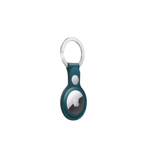 AirTag Leather Key Ring — Forest Green