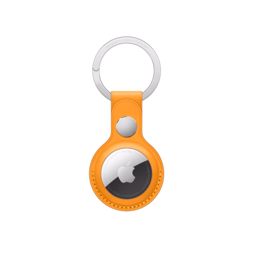 AirTag Leather Key Ring — California Poppy