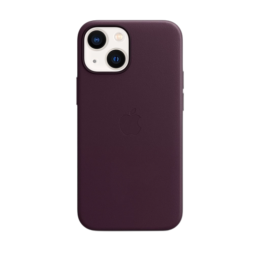 iPhone 13 mini Leather Case — Dark Cherry