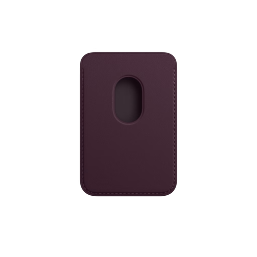 iPhone Leather Wallet with MagSafe — Dark Cherry