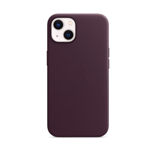iPhone 13 Leather Case — Dark Cherry