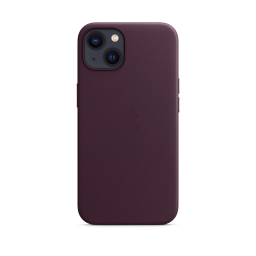 iPhone 13 Leather Case with MagSafe — Dark Cherry