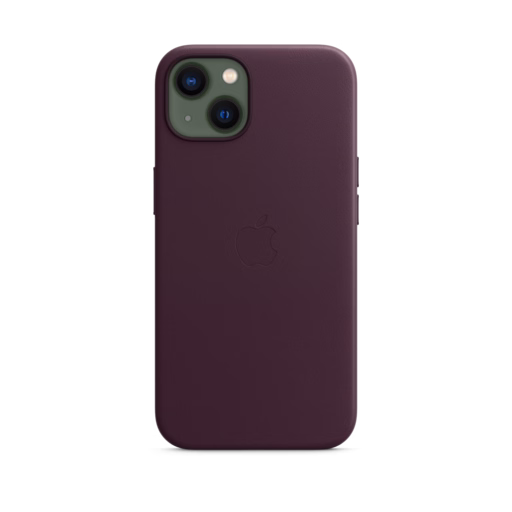 iPhone 13 Leather Case with MagSafe — Dark Cherry