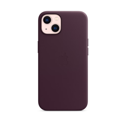 iPhone 13 Leather Case with MagSafe — Dark Cherry