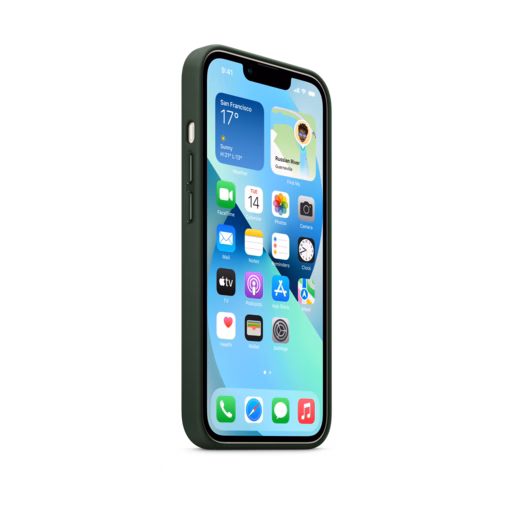 iPhone 13 Leather Case with MagSafe — Sequoia Green