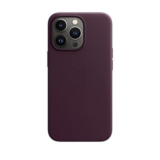 iPhone 13 Pro Leather Case — Dark Cherry