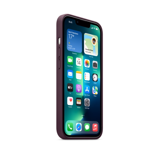 iPhone 13 Pro Leather Case with MagSafe — Dark Cherry