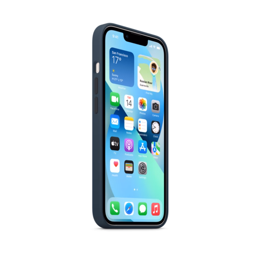 iPhone 13 Silicone Case with MagSafe — Abyss Blue