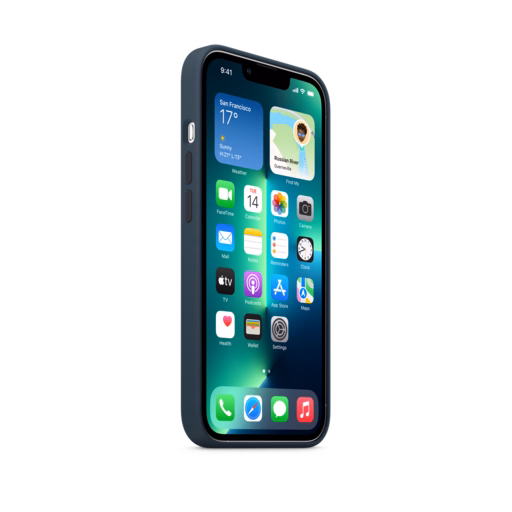 iPhone 13 Pro Silicone Case with MagSafe — Abyss Blue