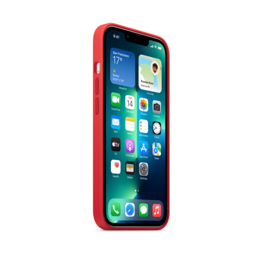 iPhone 13 Pro Silicone Case with MagSafe — (PRODUCT)RED