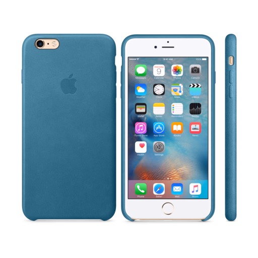iPhone 6s Plus Leather Case — Marine Blue