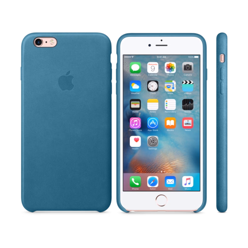 iPhone 6s Plus Leather Case — Marine Blue