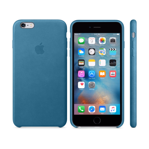 iPhone 6s Plus Leather Case — Marine Blue