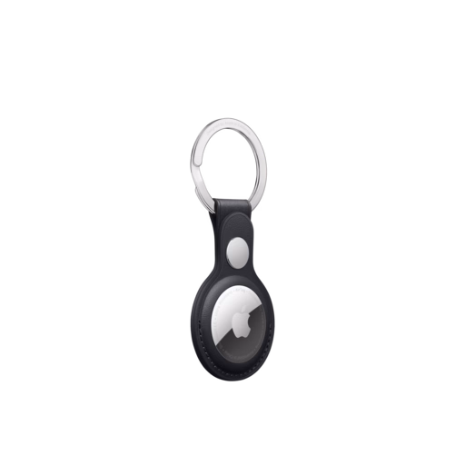 AirTag Leather Key Ring — Midnight