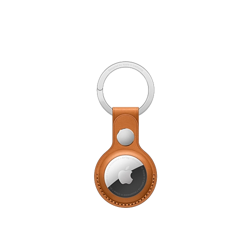 Golden Brown Leather Key Ring