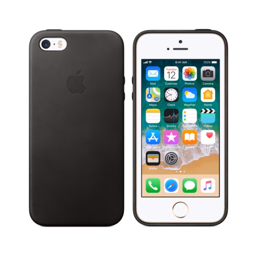 iPhone SE Leather Case — Black