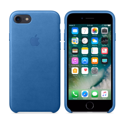 iPhone 7 Leather Case — Sea Blue
