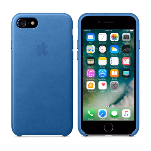iPhone 7 Leather Case — Sea Blue