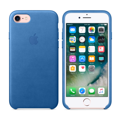iPhone 7 Leather Case — Sea Blue