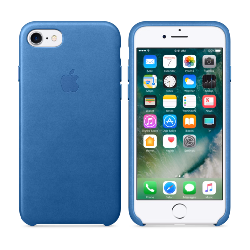 iPhone 7 Leather Case — Sea Blue
