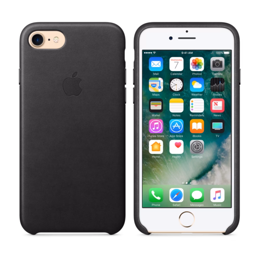 iPhone 7 Leather Case — Black