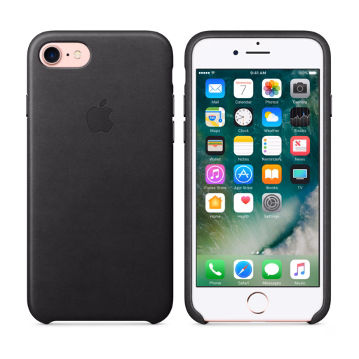 iPhone 7 Leather Case — Black