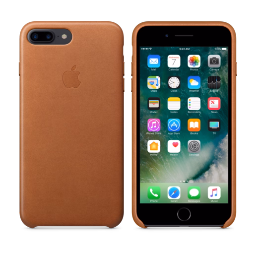 iPhone 7 Plus Leather Case — Saddle Brown