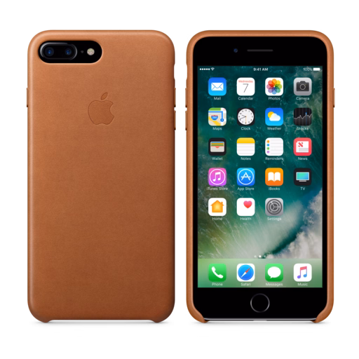 iPhone 7 Plus Leather Case — Saddle Brown