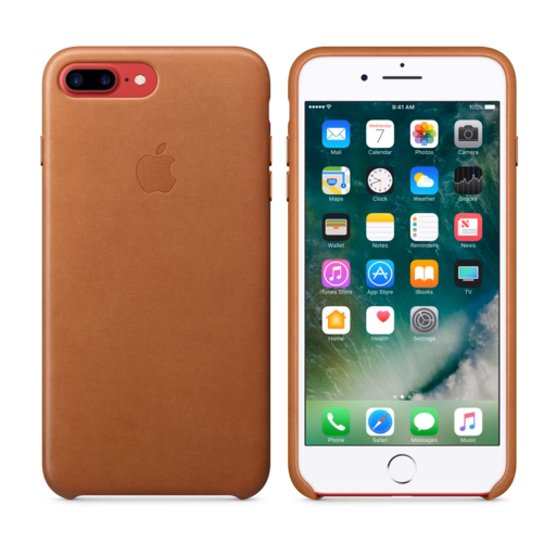 iPhone 7 Plus Leather Case — Saddle Brown