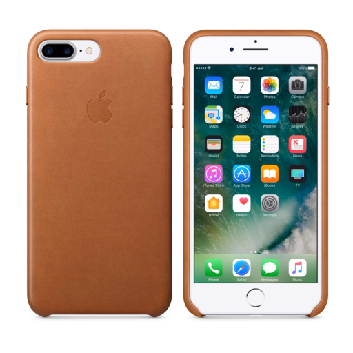 iPhone 7 Plus Leather Case — Saddle Brown