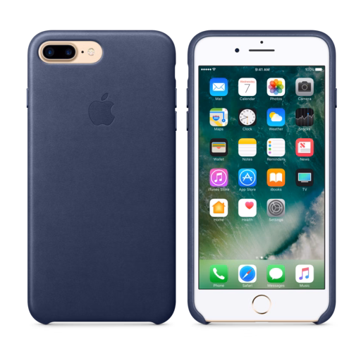 iPhone 7 Plus Leather Case — Midnight Blue