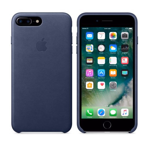 iPhone 7 Plus Leather Case — Midnight Blue