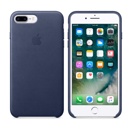 iPhone 7 Plus Leather Case — Midnight Blue