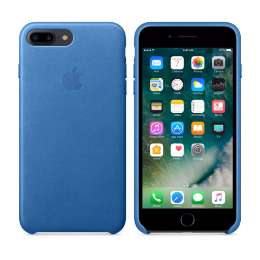 iPhone 7 Plus Leather Case — Sea Blue