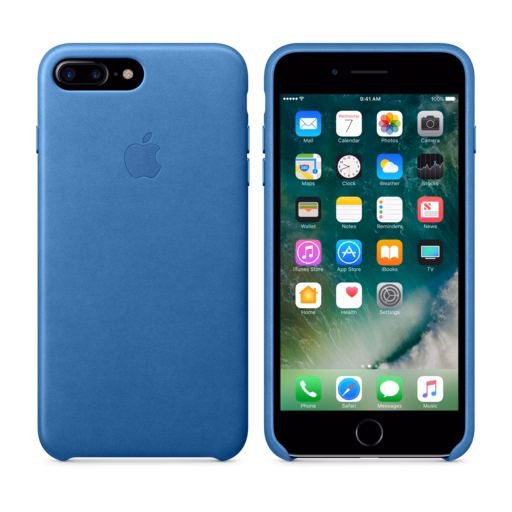 iPhone 7 Plus Leather Case — Sea Blue