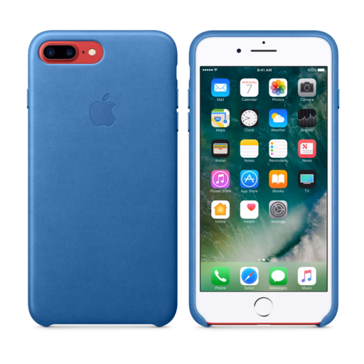 iPhone 7 Plus Leather Case — Sea Blue
